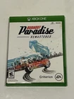 Burnout Paradise Remastered - Microsoft Xbox One Complete CIB w/Insert Tested