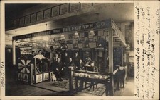 Burlington Vermont VT New England Telephone & Telegraph Kiosk c1910 Vintage RPPC