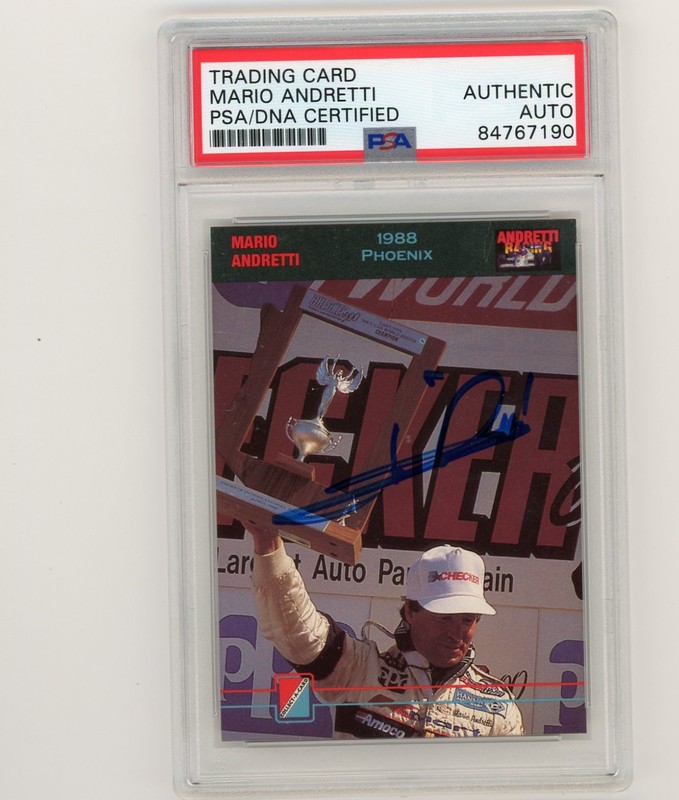 MARIO ANDRETTI 1992 Andretti Racing #57 Signed AUTO Card PSA DNA Certified F1