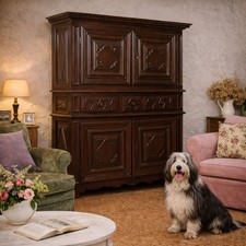 Buffet Baroque Ancien en Noyer Italie du XVIIIe Siècle