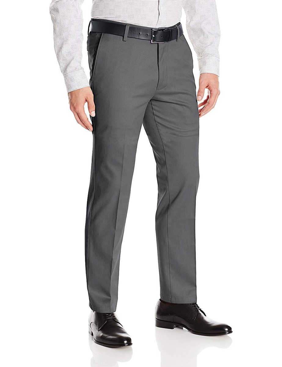 charcoal grey dress pants TAPERED-FIT Stretch Dress Pants for Tall Men in Charcoal Heather 32 / 38 / Charcoal Heather
