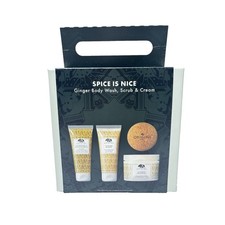 Origins Ginger Souffle Body Wash,Scrub & Cream 4pc Gift Box Set-Brand New