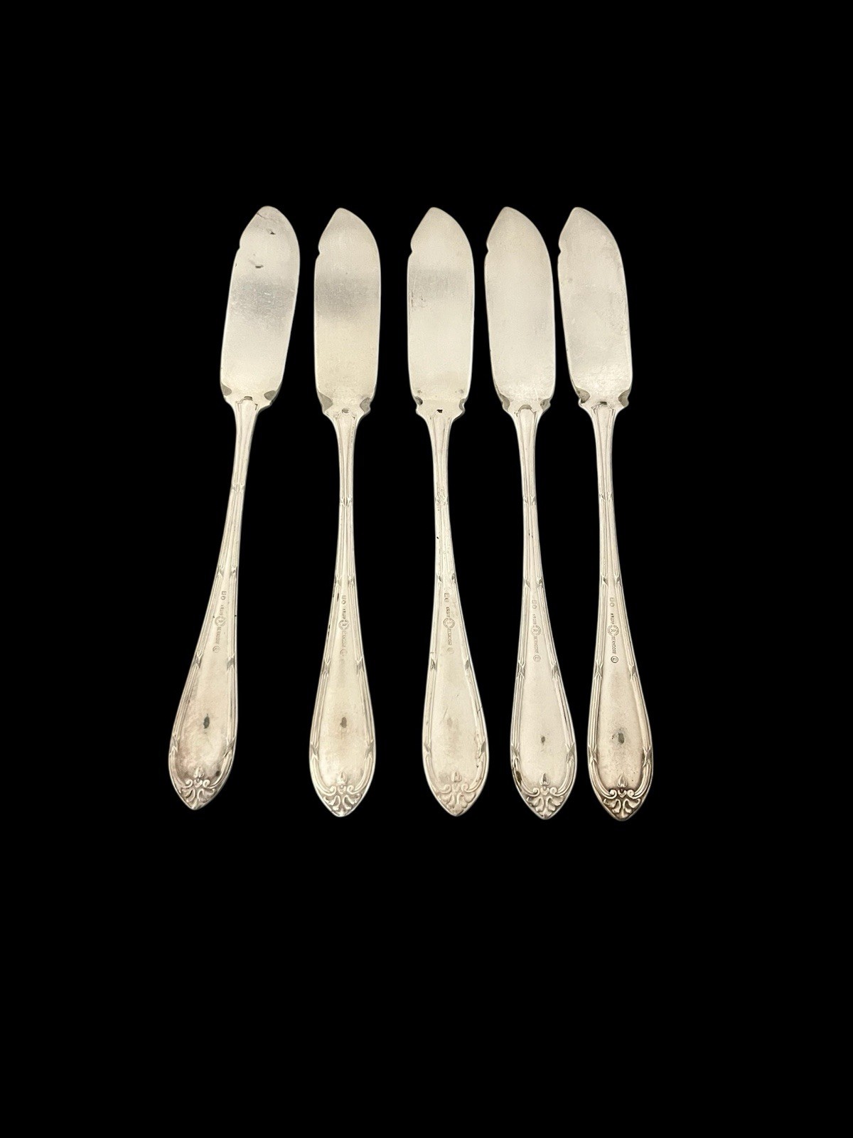 Vintage Krupp Berndorf Silverplate - Lot of 5 Butterknives Butter Spreader