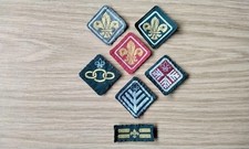 UK Scouts  Membership ,Awards & Rank Badges x 7  Nylon 1967-71