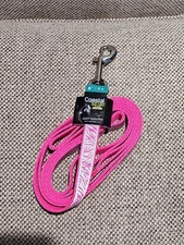 Lazer Brite Reflective 6 feet length 5/8" wide dog leash Hot Pink Zebra New