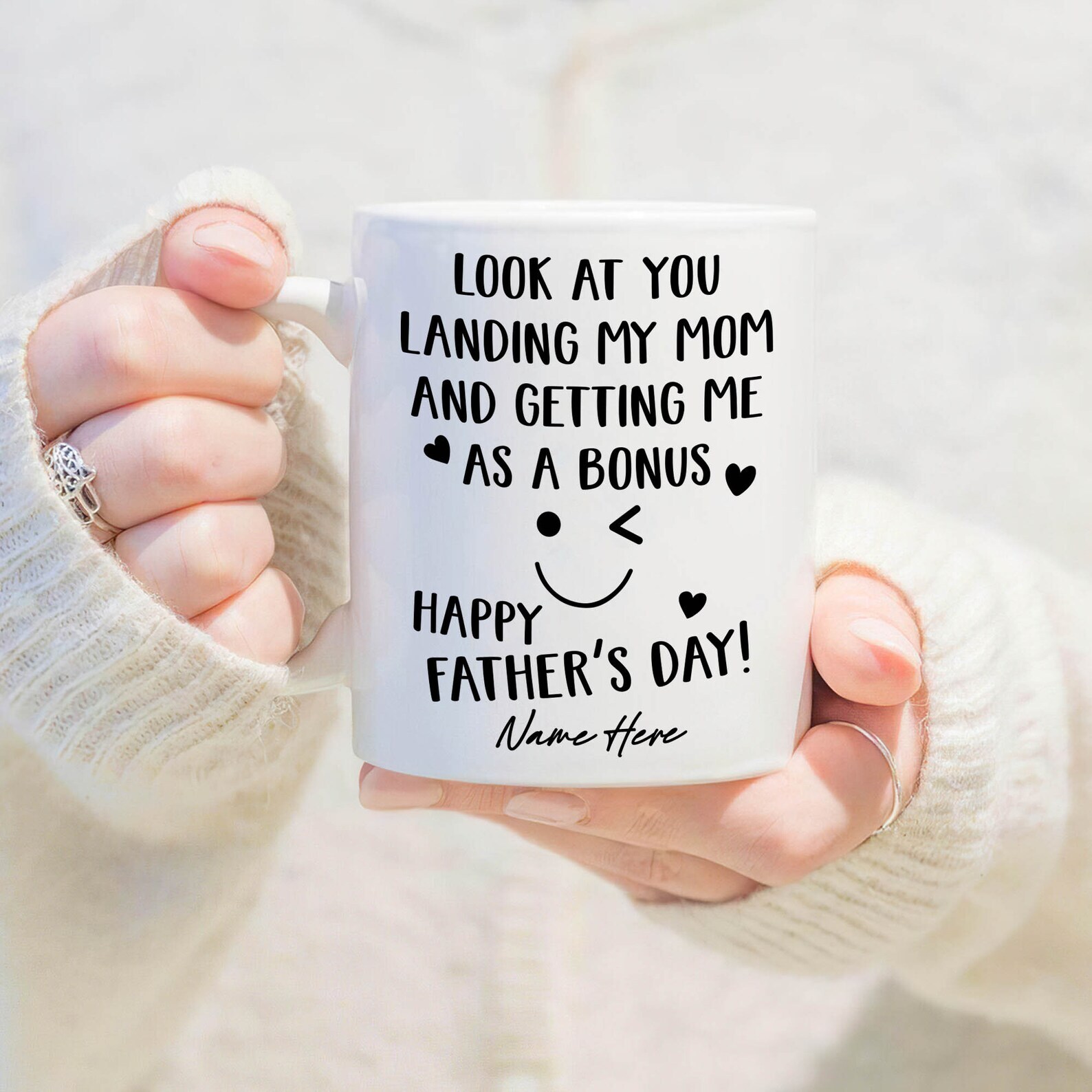 Custom Name Mug - Personalized Father's Day Gift for Dad