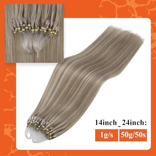 Full Shine Blonde Prebonded Human Hair Extensions Micro Beads Hair
