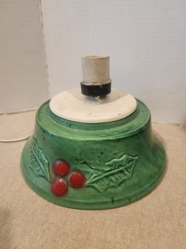 VTG Atlantic Mold Ceramic Christmas Tree 17" White w/ Green - Picture 8 of 9