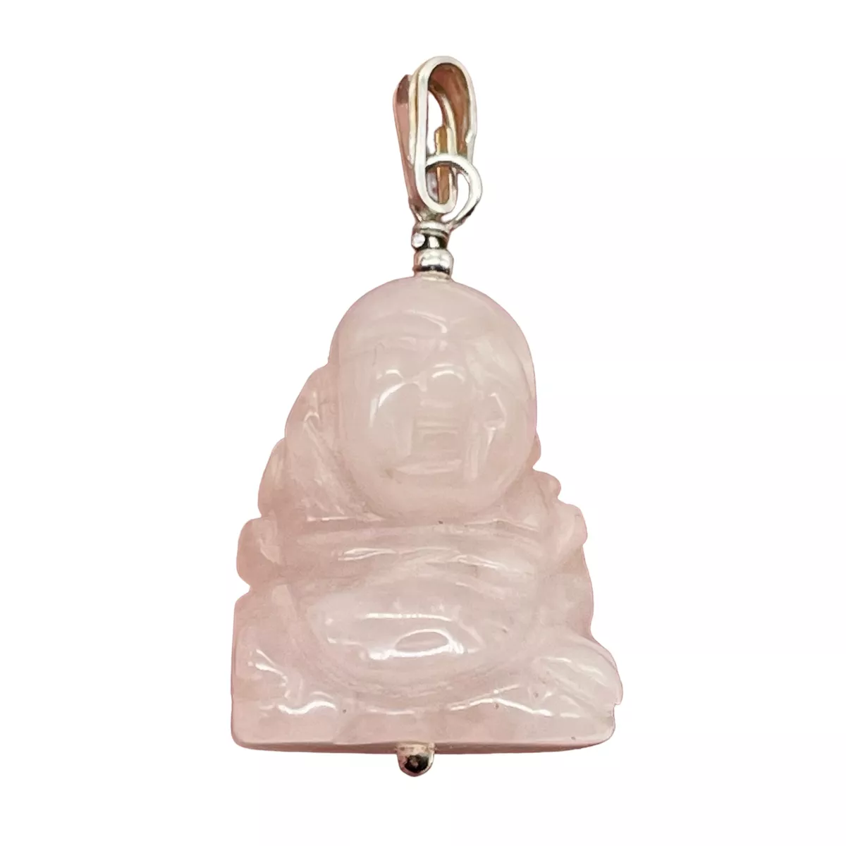 Rose quartz cheap buddha pendant