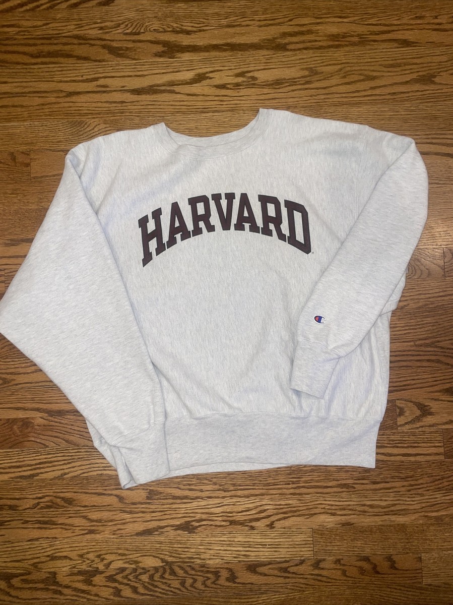 Vintage 90s Champion Reverse Weave Harvard Distressed Crewneck L
