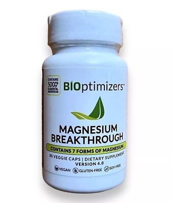Bioptimizers Magnesium Breakthrough Supplement, 30 capsules, version 4.0 - SALE
