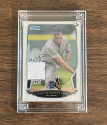 2024 Justin Verlander Jersey Fusion Game Worn Relic Topps Chrome May 23, 2009
