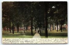 c1905 ASHTABULA OHIO NORTH PARK SCENE ROTOGRAPH EARLY UNDIVIDED POSTCARD P6448