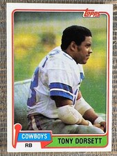1981 Topps Tony Dorsett #500 card