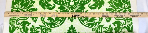 Vtg S.M. Hexter Marlborough Velvet Flocked Wallpaper Green Victorian Double MS - Picture 5 of 10