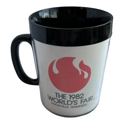 Vintage ThermoServ 1982 World’s Fair Plastic Coffee Tea Mug Cup Knoxville  TN