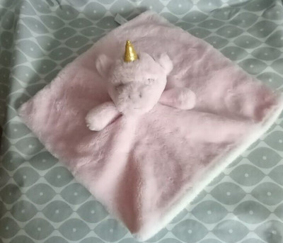 DREAM GRO ROSA WEISS EINHORN RASSEL BABY KOMFORTDECKE BETTDECKE BLANKIE WEICH