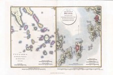 1817 Antique Map Greece Island of Delos The Cyclades (AG2-5)