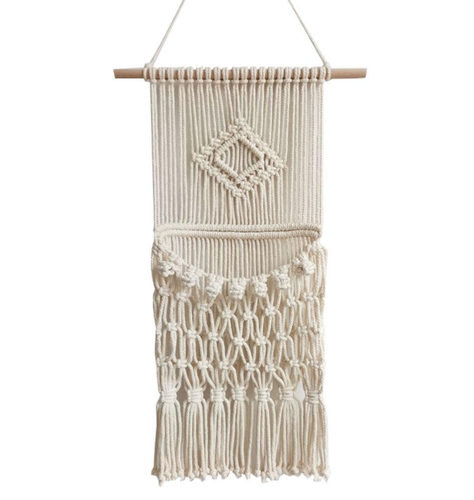 Macrame Hanging Floating Rope Shelf Wooden Storage Kitchen Wall Boho Decor Gift - Picture 9 of 11