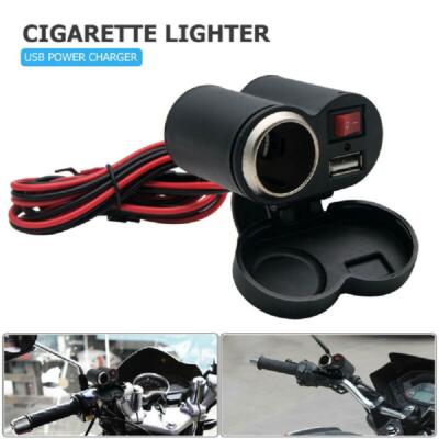 cigarette charger for motorcycle Cigarette Socket Charger USB Power Lighter Motorcycle/Bike Waterproof  12V-24V