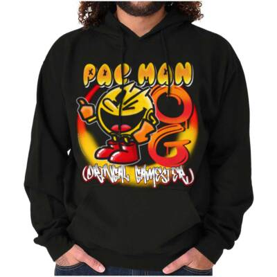 Retro PACMAN Airbrushed OG Original Gamester Hoodie Hooded Sweatshirt Men Women