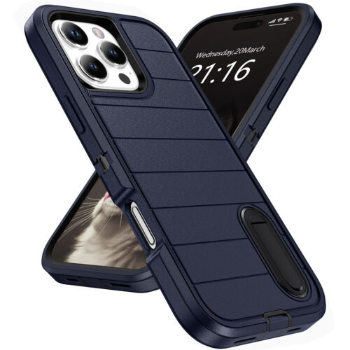 Funda resistente a prueba de golpes con soporte para Apple iPhone 16 Pro Max 16 Plus - Imagen 21 de 30