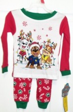 Nickelodeon Paw Patrol 2 Pc Boy or Girl Christmas Pajamas Size 2T NEW