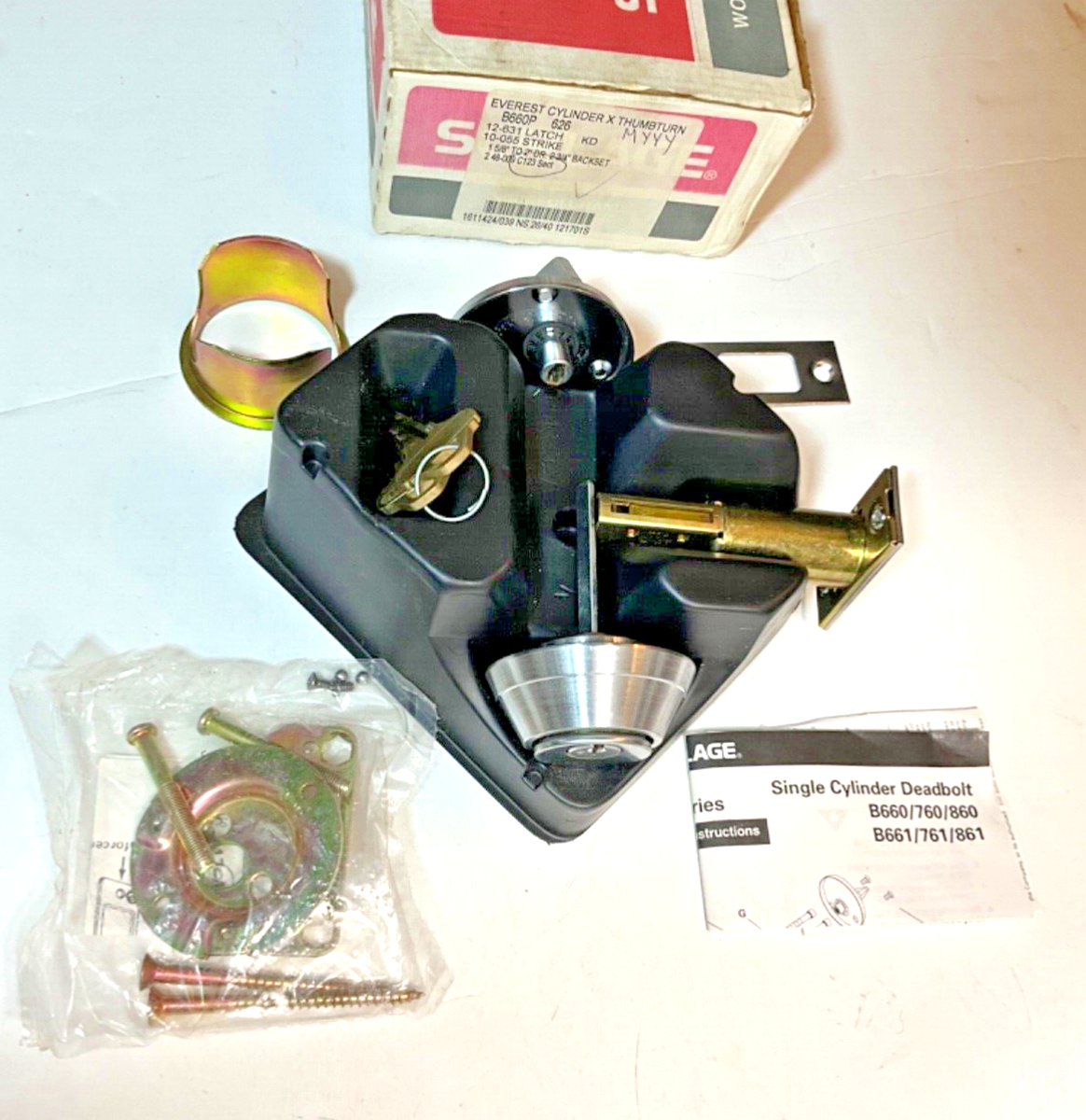 SCHLAGE B660P 626 Everest Cylinder X Thumbturn Commercial Single
