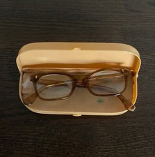 Vintage 1960s Soviet Eyeglasses w Case Retro Granny Style Frames USSR
