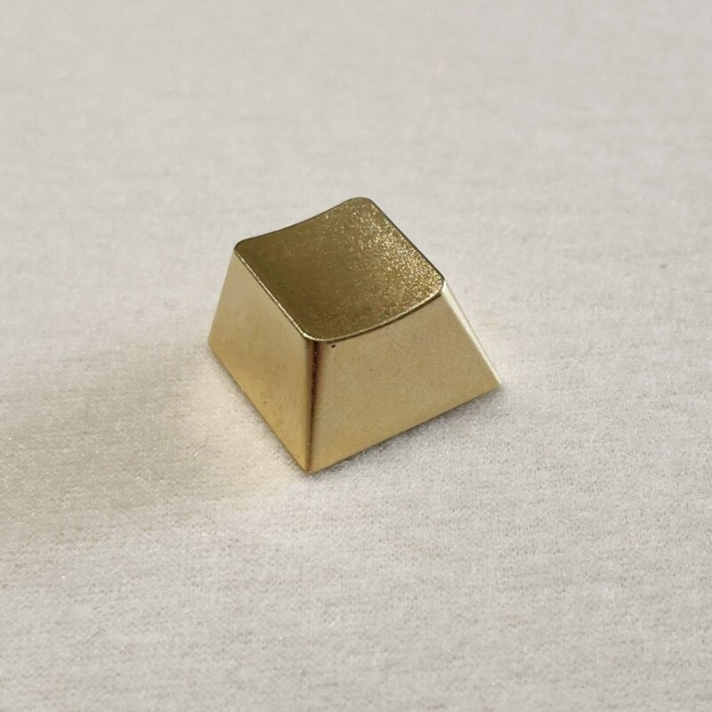 Matte Gold Finish Mechanical Keyboard Keycap - Premium Metal Craftsmanship for Enhanced Typing Experience