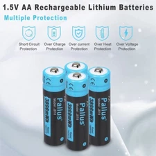 3000mWh 1.5v AA Rechargeable Lithium-ion Batteries 4-Count AA Li-ion AA Battery