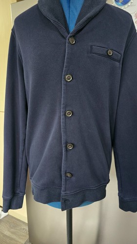 TED BAKER Herren Schalkragen BUTTONDOWN PULLOVER OBERTEIL BLAU GRÖSSE 3 - Bild 1 von 5