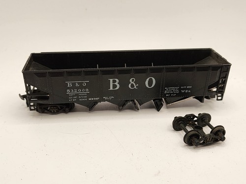 Vagón de tren de carbón vintage Athearn escala HO Baltimore y Ohio B&O 532000 2 bahías | Zustand: Used
