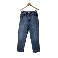 Abercrombie Fitch 90s Ultra High Rise Straight Leg Jeans Acid Wash 31 12 2369