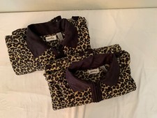Le Moda Lord Daniel Sportswear Leopard Print Fleece Collared Cape With Pockets