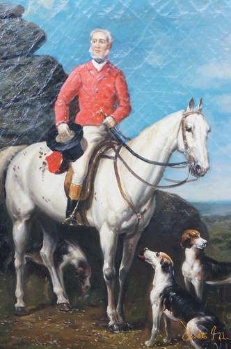 Portrait Painting Charles Trelawny Master of Dartmoor Hunt After Francis Grant - Picture 4 of 13