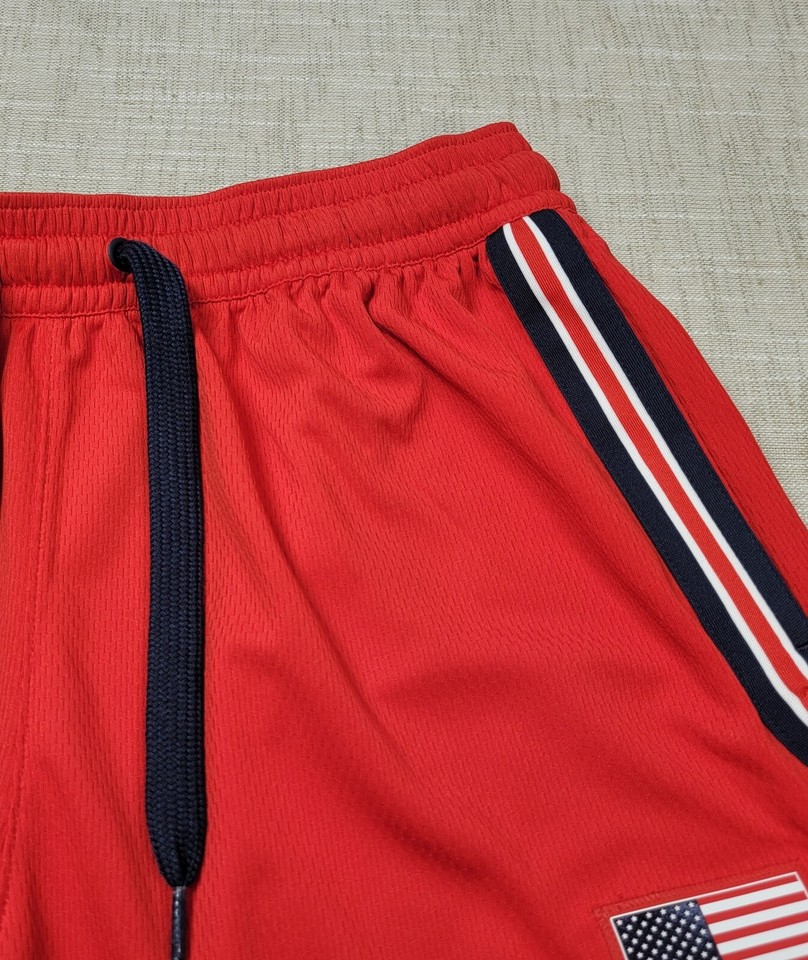 NIKE Team USA Basketball Shorts Medium Womens Red White Blue Courtside