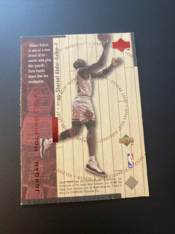1998-99 Hardcourt Holding Court Red /2300 Shareef Abdur-Rahim Michael Jordan HOF - Image 2 of 2
