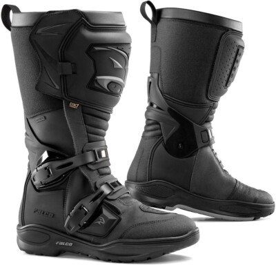 FALCO AVANTOUR 3 JOINT ADVENTURE WATERPROOF MOTORCYCLE BOOTS BLACK SIZE 44