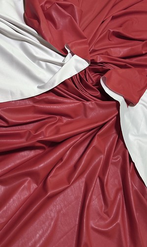 Thin Soft Wet Leather look Lambskin 4-way Stretch Vinyl Fabric Bodycon Dress 54" - Picture 149 of 152