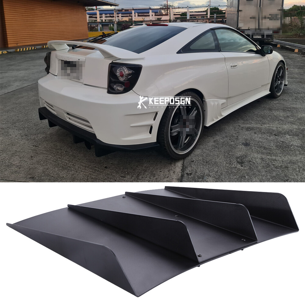Rear Diffuser Rear Bumper Lower Lip Shark 4 Fins Spoiler For