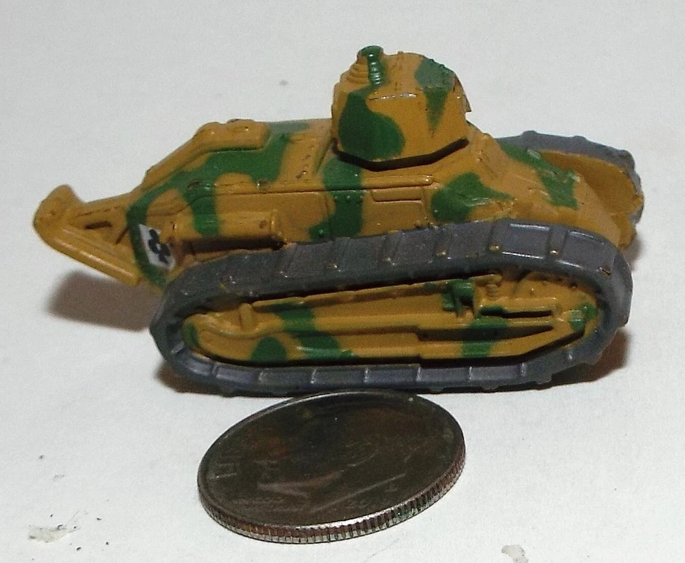 Small Micro Machine Plastic French Renault FT-17 Light Tank in Tan - Image 3 of 4