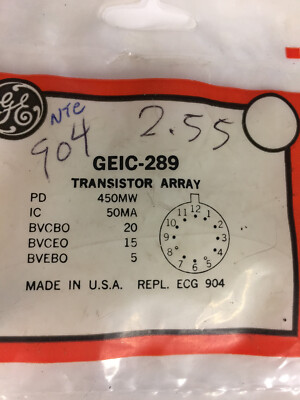 GEIC-246 Dual High Frequency Differential Amplifier ~ TO-5, 12 Pin - NTE 906---