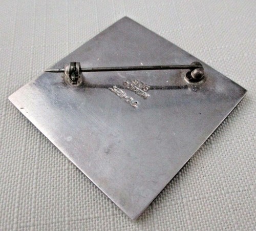 BROCHE Y PENDIENTES Moderno Pesado MÉXICO Medio Paruro PLATA ESTERLINA 925 Ónix - Imagen 5 de 6