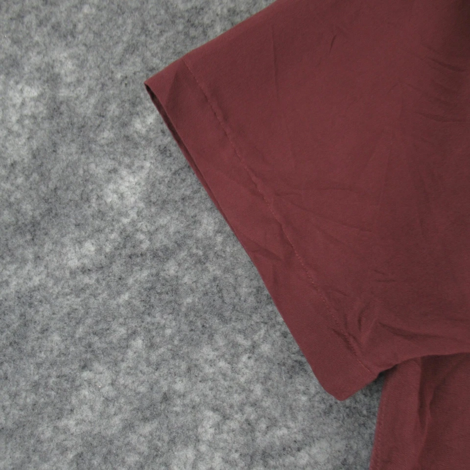 Camisa Andrew Fezza Para Hombre Extra Grande Roja Marrón Manga Corta Abotonada Informal Foto 3 de 4