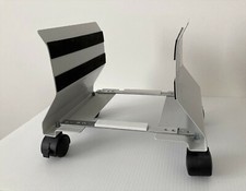 Fellowes Premium Steel CPU Stand, Platinum 91781 with Wheels