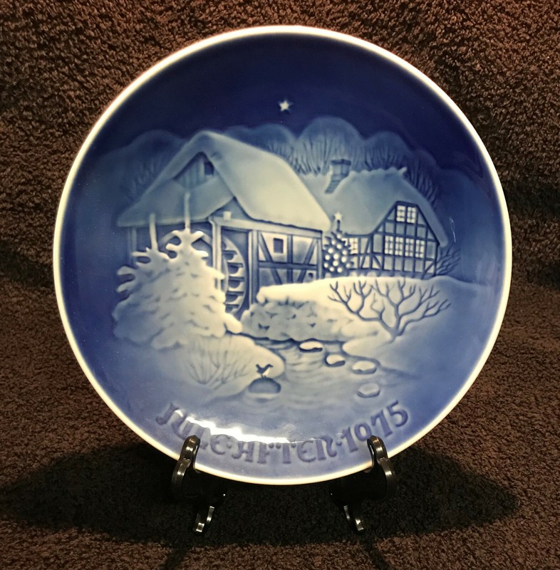 Christmas Watermill Bing Grondahl Christmas plate JULE AFTER 1975 B&G Copenhagen