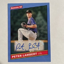 2020 Donruss Baseball  Peter Lambert Retro '86 Signature AUTO #86S-PL Rockies RC