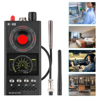 GPS RF K68 Anti-Spy Scanner Detector Camera GSM Audio Bug Finder Tracker 2024