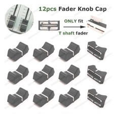 12 Straight Slide Fader Knob Cap for Yamaha Allen  Heath Soundcraft Mixer-Black